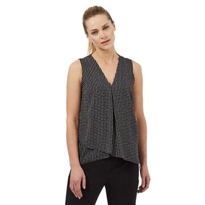 The Collection Petite Black spotted print sleeveless petite top